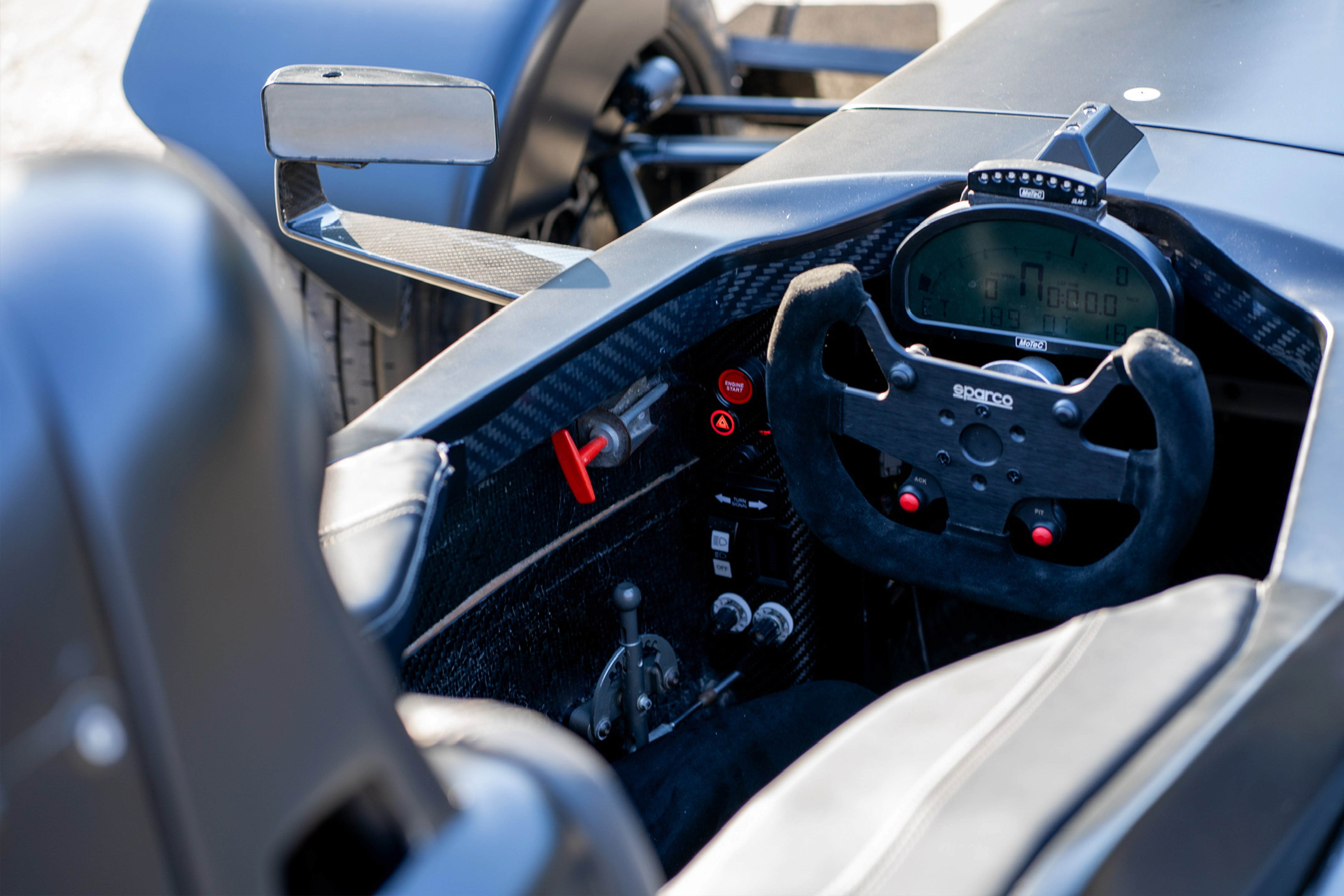 Interior cockpit of the Street-Built Formula Car
